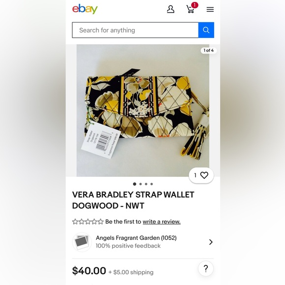 🐢REMOVING LISTING 1/5/26🐢 VERA BRADLEY DOGWOOD WALLET w/ CROSSBODY STRAP - Picture 10 of 10